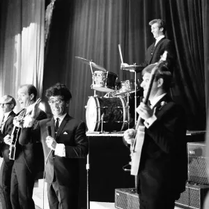 Manchester pop group Freddie and the Dreamers performing on stage at the Britannia Manchester pop group Freddie and the Dreamers performing on stage at the Britannia
