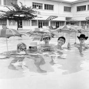 Manchester pop group Freddie and the Dreamers pictured in Singapore during their world Manchester pop group Freddie and the Dreamers pictured in Singapore during their world