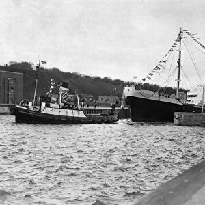 Manchester Ship Canal: Opening of New Oil Dock at Eastham