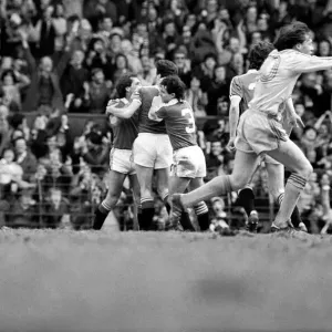 Manchester United 1 v. Crystal Palace 0. Division One Football. April 1981 MF02-12-042 Manchester United 1 v. Crystal Palace 0. Division One Football. April 1981 MF02-12-042