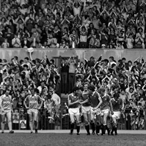Manchester United 2 v. Stoke City 0. Division 1 Football. May 1982 MF07-02-092