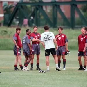 Manchester United in their first day of training. Assistant manager Brian Kidd Manchester United in their first day of training. Assistant manager Brian Kidd