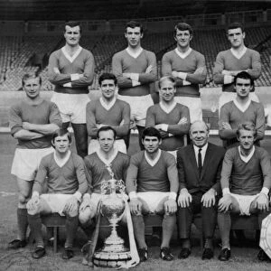 Manchester United Football Club pose for a group photgraph with the League Championship