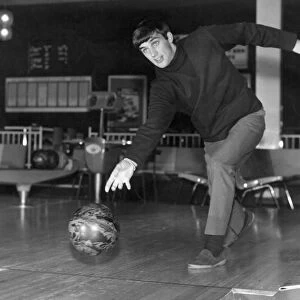 Manchester United footballer George Best at the Top Rank Bowl in Manchester near to