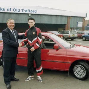 Ryan Giggs Receives New Car Print 1991