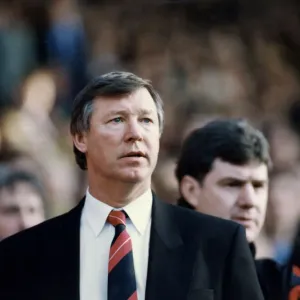 Manchester United manager Alex Ferguson with assistant Brian Kidd watching the action Manchester United manager Alex Ferguson with assistant Brian Kidd watching the action