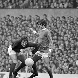 Manchester United star George Best on the ball during the league match against Arsenal at