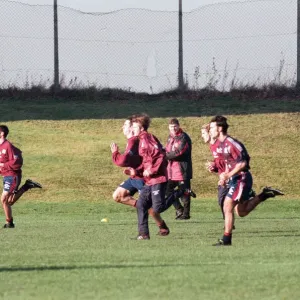 Manchester United in training. David Beckham running with Gary and Phil Neville Manchester United in training. David Beckham running with Gary and Phil Neville