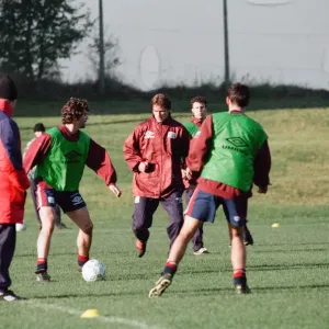 Manchester United in Training Print 1996