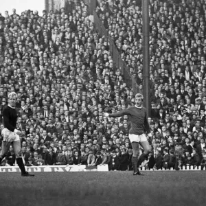 Manchester United v Arsenal 1967 Print - Denis Law Incident