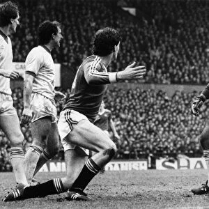 Manchester United v Liverpool, league match at Old Trafford February 1983