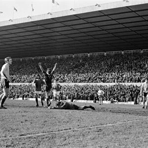 Manchester United v Southampton league match at Old Trafford 20th February 1971