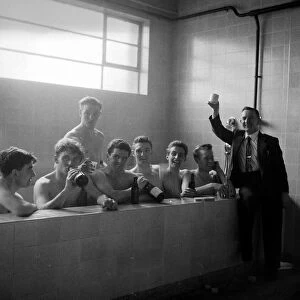 Manchester United v Sunderland 29th Apruil 1957. Club Secretary Walter Crickmer