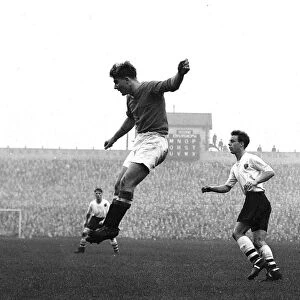Manchester United versus Bolton Wanderers 1955 Duncan Edwards of Manchester United