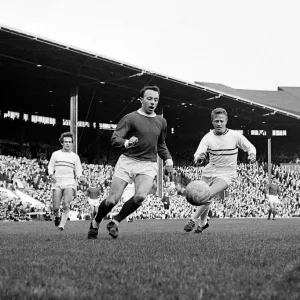 Manchester United versus Strasbourg-Nobby Stiles on the ball. May 1965