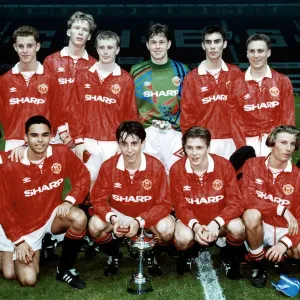 Manchester United Youth Team Lancashire Youth Cup Print 1993 Manchester United Youth Team Lancashire Youth Cup Print 1993