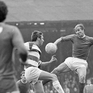 Manchester Uniteds Bobby Charlton in action during the league match against QPR