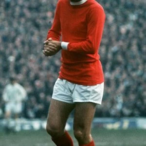 Manchester Uniteds George Best in action against Leeds in the FA Cup Semi Final match