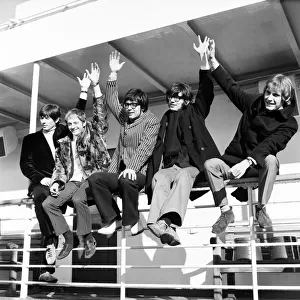 The Manfred Mann group pictured on the ship Chusan before they sail from Southampton
