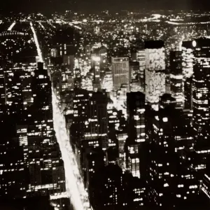 Manhattan New York America USA View from the Empire State Building at night