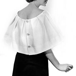 Mannequin modelling back to front blouse. April 1959 P006951
