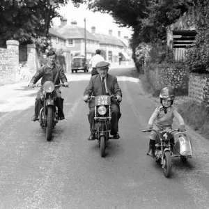 Mansell motorcycling family. 1953 Mansell motorcycling family. 1953