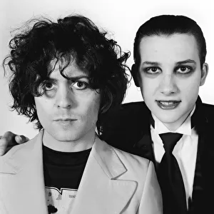 Marc Bolan 29 years old and Dave Vanian (17) of the Damned