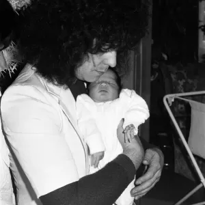 Marc Bolan with girlfriend Gloria Jones and their baby son Marc Bolan with girlfriend Gloria Jones and their baby son