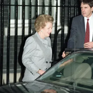 Margaret Thatcher Print at 10 Downing Street, November 1990 Margaret Thatcher Print at 10 Downing Street, November 1990