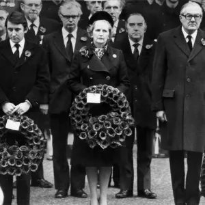 Margaret Thatcher with David Steele and Jim Callaghan at Remembrance Day Service Margaret Thatcher with David Steele and Jim Callaghan at Remembrance Day Service