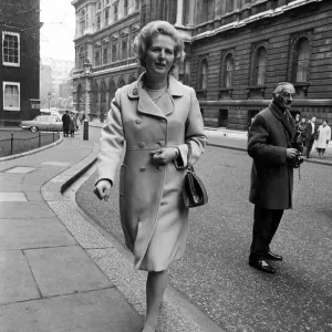 Margaret Thatcher Print - Leaving 10 Downing Street Dec 1970 Margaret Thatcher Print - Leaving 10 Downing Street Dec 1970