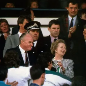 Margaret Thatcher & Ernie Walker in crowd May 1988 Margaret Thatcher & Ernie Walker in crowd May 1988