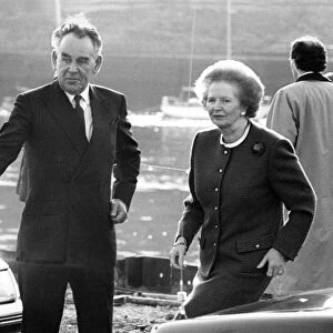Margaret Thatcher at the foundation stone laying ceremony at St Peters Basin
