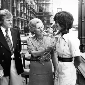 Margaret Thatcher with John Surtees, Ronnie Petereson and Davina Galica on the House of Margaret Thatcher with John Surtees, Ronnie Petereson and Davina Galica on the House of