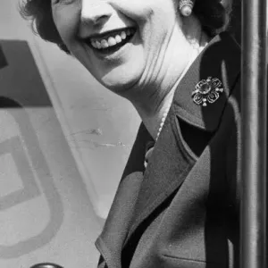 Margaret Thatcher Print - Laughing in JCB Digger Margaret Thatcher Print - Laughing in JCB Digger
