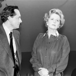 Margaret Thatcher, Leader of the Conservative Party, who is being interviewed by Brian Margaret Thatcher, Leader of the Conservative Party, who is being interviewed by Brian