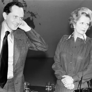 Margaret Thatcher, Leader of the Conservative Party, who is being interviewed by Brian Margaret Thatcher, Leader of the Conservative Party, who is being interviewed by Brian