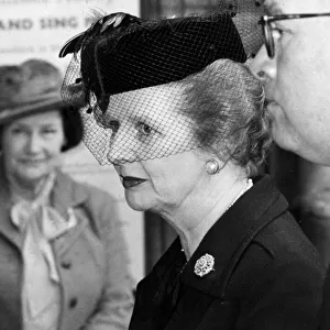 Margaret Thatcher at memorial service for Lord Boyd at Westminster Abbey