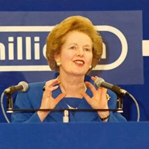 Margaret Thatcher at the opening of the Millicom Factory in Darlington