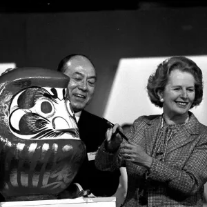 Margaret Thatcher Print, 1986 Nissan Factory Opening