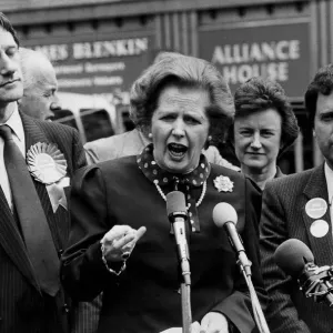 Margaret Thatcher Print - Election Rally Photo 1983 Margaret Thatcher Print - Election Rally Photo 1983