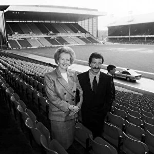 Margaret Thatcher PM with Graeme Souness, Glasgow Rangers football team manager