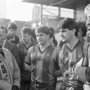 Margaret Thatcher PM, visits Valley Parade, home of Bradford City Football Club