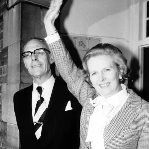 Margaret Thatcher prime minister with her husband Dennis. March 1979