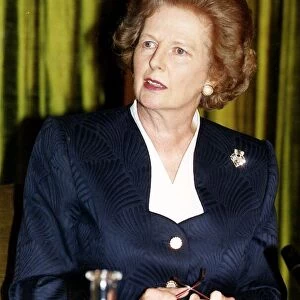 Margaret Thatcher Prime Minister and leader of Conservative Party 1990