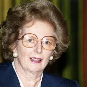 Margaret Thatcher Prime Minister Wearing Glasses Print 1990