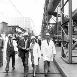 Print of Margaret Thatcher at the Blue Circle Cement Plant Print of Margaret Thatcher at the Blue Circle Cement Plant