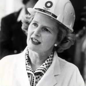 Margaret Thatcher Print - 1978 Blue Circle Cement Visit Margaret Thatcher Print - 1978 Blue Circle Cement Visit
