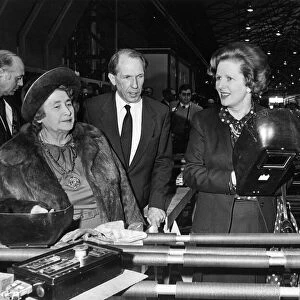 Margaret Thatcher visiting Gateshead NEI Power Engineering complex