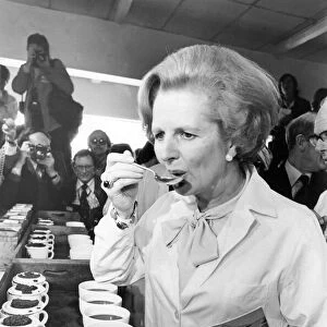 Margaret Thatcher visiting Ringtons tea factory in Byker, Newcastle